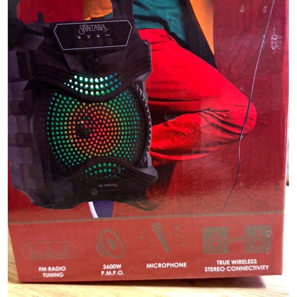 Santana Mumbo 6.5"‎ Portable Karaoke Speaker With Color Light Effects & Mic - Picture 13 of 13